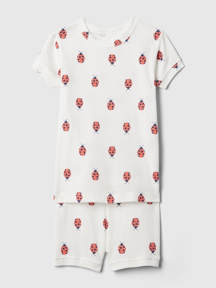 Gap White Organic Cotton Short Pyjama Set (12mths-5yrs) - Image 1 of 2