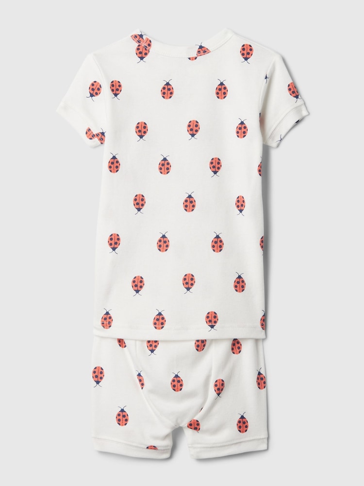 Gap White Organic Cotton Short Pyjama Set (12mths-5yrs) - Image 2 of 2