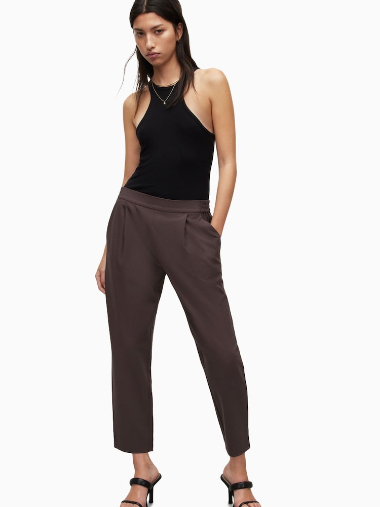 AllSaints Brown Aleida Tri Trousers - Image 1 of 6