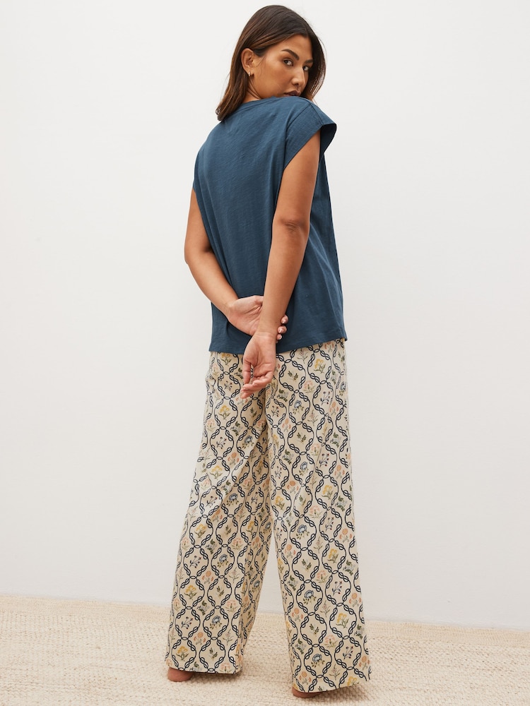 Blue Geo Morris & Co. Cotton Pyjamas - Image 2 of 8