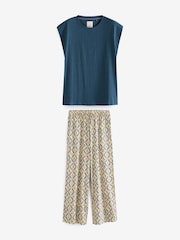 Blue Geo Morris & Co. Cotton Pyjamas - Image 5 of 8