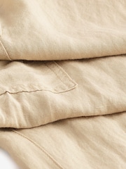 Natural Linen Blend Cargo Trousers - Image 7 of 7