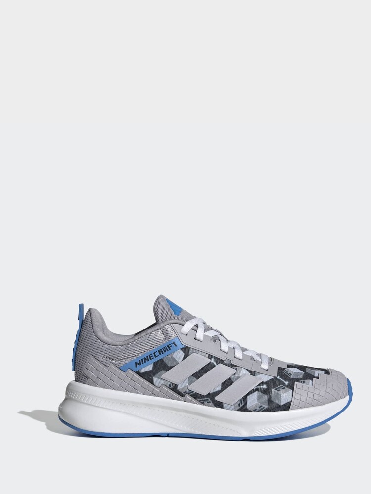 adidas Grey Minecraft Fortarun 4.0 Junior Shoes - Image 1 of 8