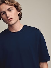 Marineblau/blau - Bequeme Passform - Elegantes T-Shirt aus schwerem Material und weichem Tragegefühl - Bild 1 von 7