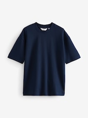 Marineblau/blau - Bequeme Passform - Elegantes T-Shirt aus schwerem Material und weichem Tragegefühl - Bild 5 von 7