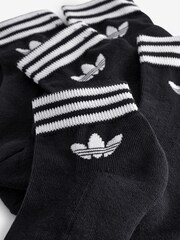 adidas Black Trefoil Ankle Socks 3 Pack - Image 4 of 4