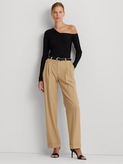 Lauren Ralph Lauren Baroucha One Shoulder Ribbed Jumper - Image 3 of 7