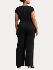 Lauren Ralph Lauren Jumpsuit aus Jersey mit weitem Bein und Schnürung vorn - Bild 4 von 9