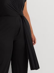 Lauren Ralph Lauren Jumpsuit aus Jersey mit weitem Bein und Schnürung vorn - Bild 7 von 9
