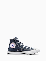 Converse Navy Blue Chuck Taylor High Top Junior Trainers - Image 1 of 8