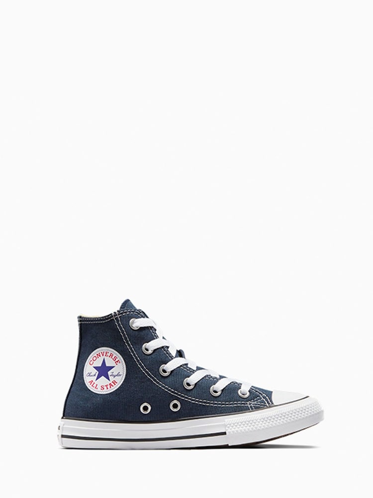 Converse Navy Blue Chuck Taylor High Top Junior Trainers - Image 1 of 8