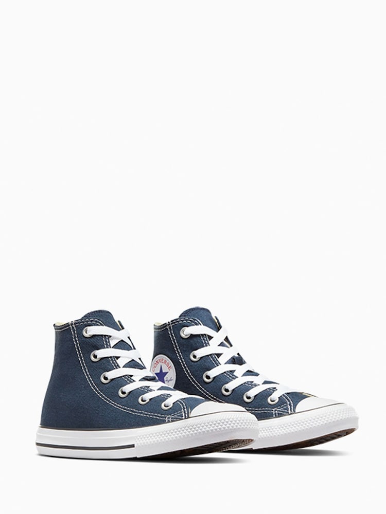 Converse Navy Blue Chuck Taylor High Top Junior Trainers - Image 3 of 8