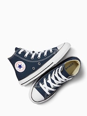 Converse Navy Blue Chuck Taylor High Top Junior Trainers - Image 5 of 8