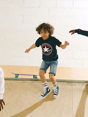 Converse Navy Blue Chuck Taylor High Top Junior Trainers - Image 8 of 8