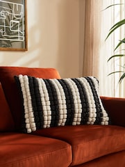 Monochrome 40 x 59cm Big Bobble Large Oblong Stripe Cushion - Image 1 of 5