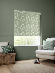 Emily Bond Sage Green 100% Cotton Tynesfield Made to Measure Roman Blinds - Image 5 of 6
