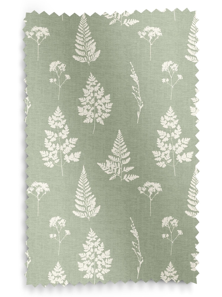 Emily Bond Sage Green 100% Cotton Tynesfield Made to Measure Roman Blinds - Image 6 of 6