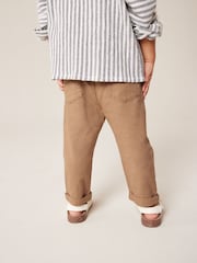 Tan Brown Linen Blend Pull-On Trousers (3mths-7yrs) - Image 3 of 7