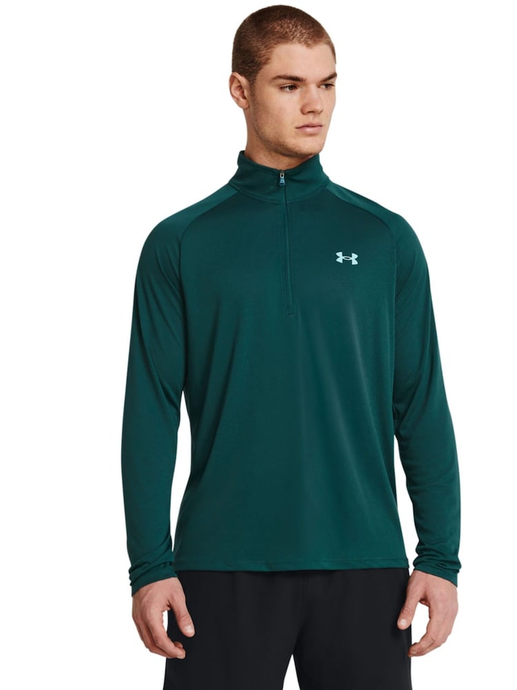 Under Armour Teal Blue Tech Quarter Zip Fleece - Image 1 of 4