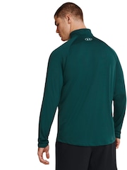 Under Armour Teal Blue Tech Quarter Zip Fleece - Image 2 of 4