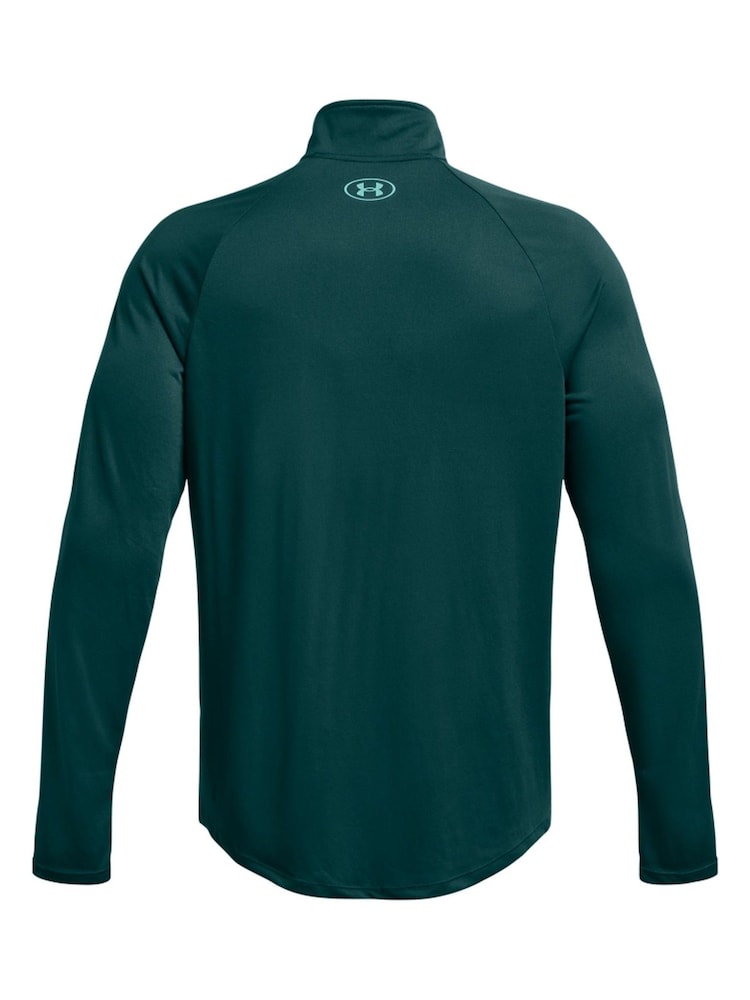 Under Armour Teal Blue Tech Quarter Zip Fleece - Image 4 of 4