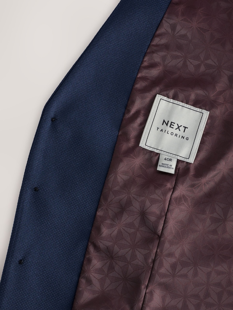 Bright Blue Textured Suit Waistcoat - Image 10 of 10 Bright Blue Textured Suit Waistcoat - Image 10 of 10