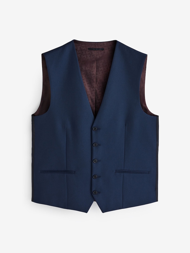 Albastru deschis - Costum texturat vestă - Image 6 of 9