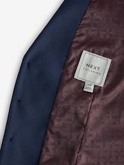 Bright Blue Textured Suit Waistcoat - Image 9 of 9