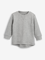 Black/White Long Sleeve Textured T-Shirts 3 Pack (3mths-7yrs) - Image 2 of 4