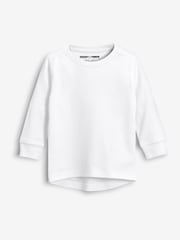 Black/White Long Sleeve Textured T-Shirts 3 Pack (3mths-7yrs) - Image 3 of 4
