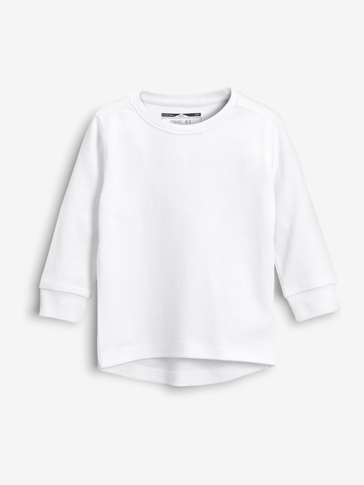 Noir/Blanc - T-shirts texturés à manches longues Lot de 3 (3mois7ans) - Image 3 of 4
