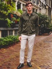 Dark Green Faux Suede Shacket - Image 2 of 7