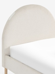 Casual Boucle Natural Oyster Bertie Bear Kids Standard Upholstered Bed Frame - Image 11 of 13