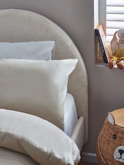 Casual Boucle Natural Oyster Bertie Bear Kids Standard Upholstered Bed Frame - Image 3 of 13
