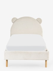 Casual Boucle Natural Oyster Bertie Bear Kids Standard Upholstered Bed Frame - Image 7 of 13
