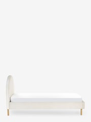 Casual Boucle Natural Oyster Bertie Bear Kids Standard Upholstered Bed Frame - Image 9 of 13