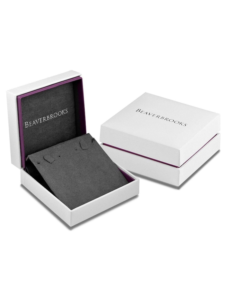 Beaverbrooks Sterling Silver Rose Gold Plated Cubic Zirconia Pendant & Earrings Set - Image 2 of 4