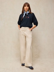 White Stuff Navy Blue Cleo Graphic Sweatshirt - Image 3 of 6