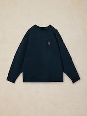 White Stuff Navy Blue Cleo Graphic Sweatshirt - Image 5 of 6