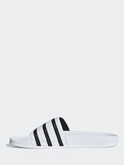 adidas Originals White Adilette Slides - Image 2 of 5