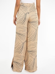 Calvin Klein Natural Surface Print Straight Trousers - Image 2 of 5