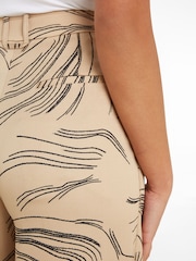 Calvin Klein Natural Surface Print Straight Trousers - Image 3 of 5