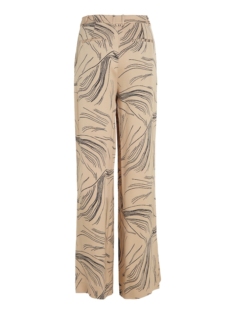 Calvin Klein Natural Surface Print Straight Trousers - Image 5 of 5