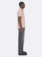 AllSaints Light Pink Reform Short Sleeve Polo Shirt - Image 5 of 8