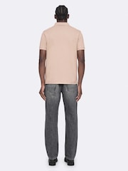 AllSaints Light Pink Reform Short Sleeve Polo Shirt - Image 6 of 8