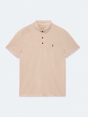 AllSaints Light Pink Reform Short Sleeve Polo Shirt - Image 8 of 8