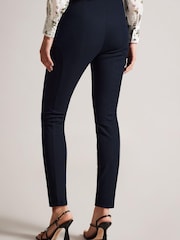 Ted Baker Blue Liroi High Waisted Leggings with Faux Popper Details - Image 2 of 3