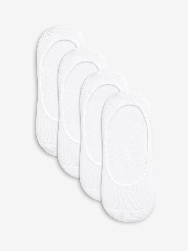 White Cushion Sole Footsies 4 Pack - Image 1 of 5