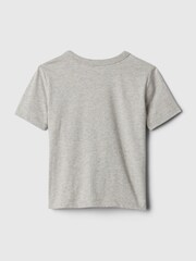 Gap Grey Spaceship Graphic Logo Short Sleeve Crew Neck T-Shirt (Newborn-5yrs) - Image 3 of 3