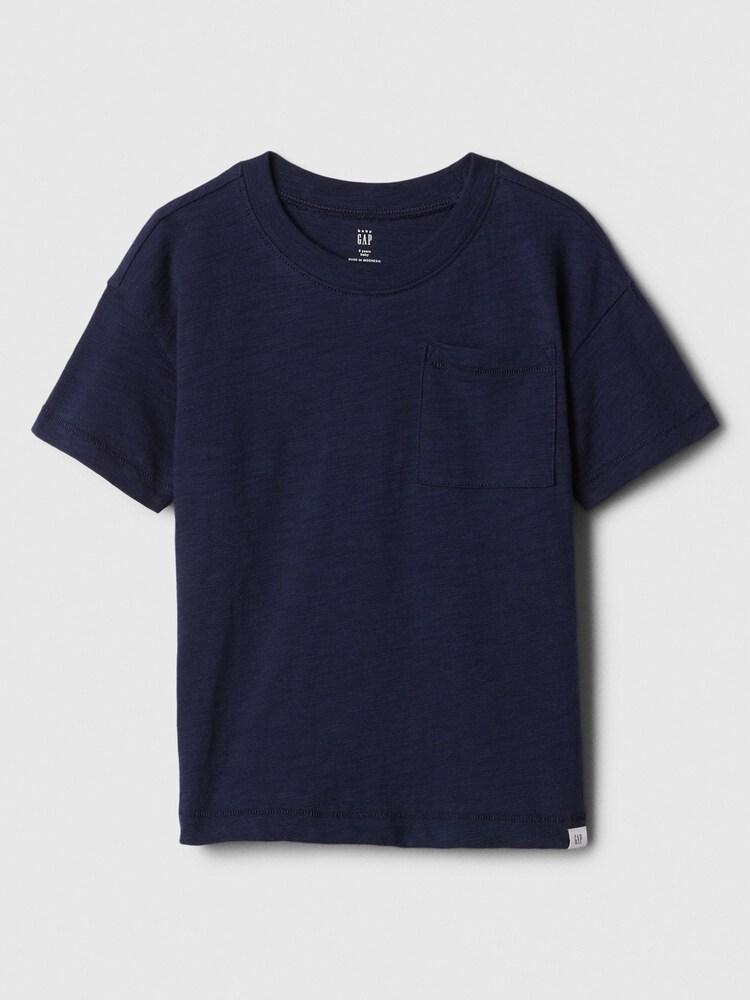 Gap Navy Blue Marl Pocket Crew Neck Short Sleeve T-Shirt (Newborn-5yrs) - Image 1 of 1